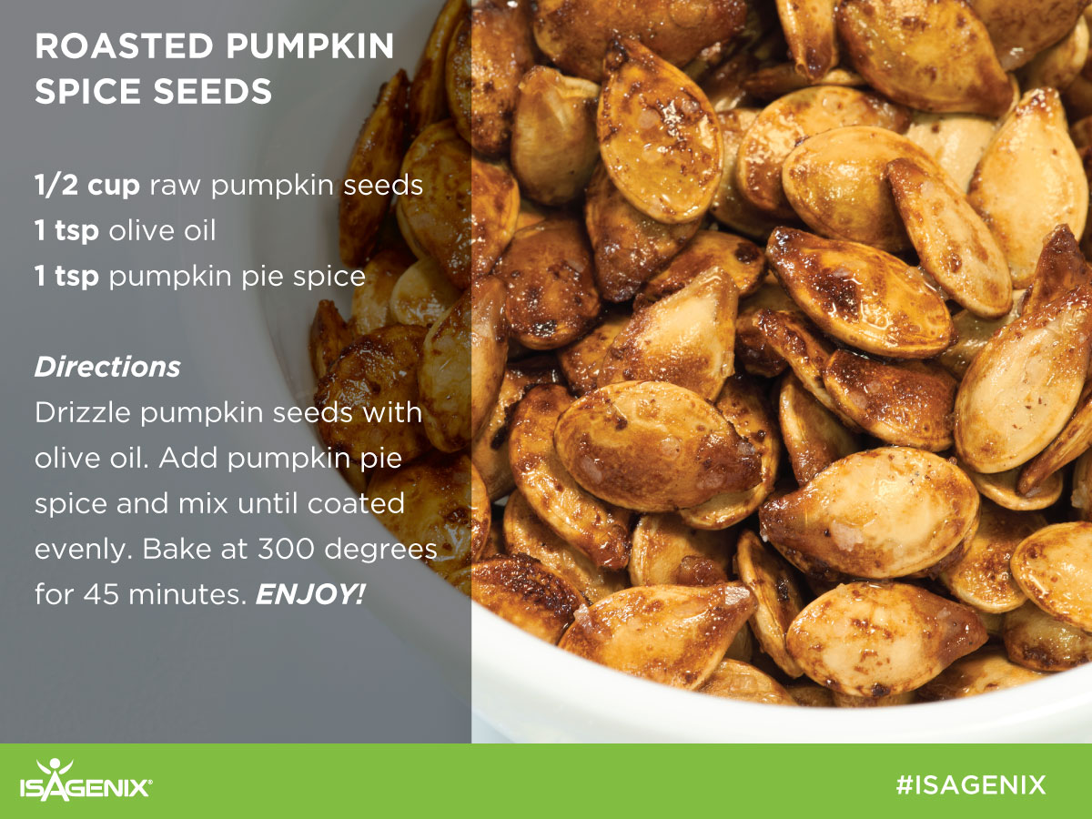 Pumpkin Seeds roasted with olive oil and pumpkin spice
