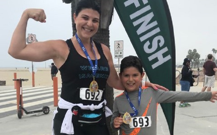 Christine Runs a 15K Race with Her Son