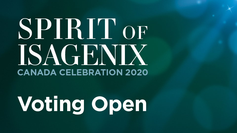 Spirit of Isagenix voting open