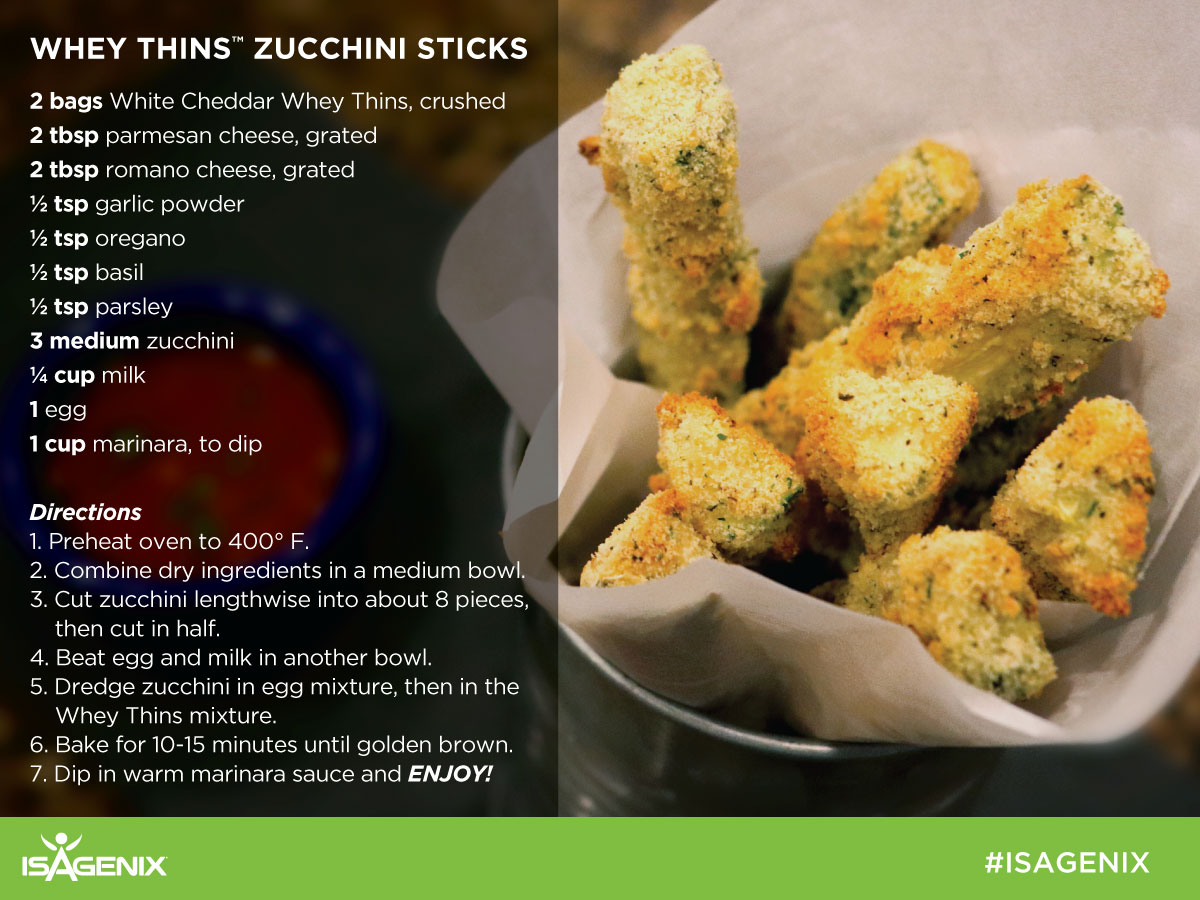 Whey Thins Zucchini Fries