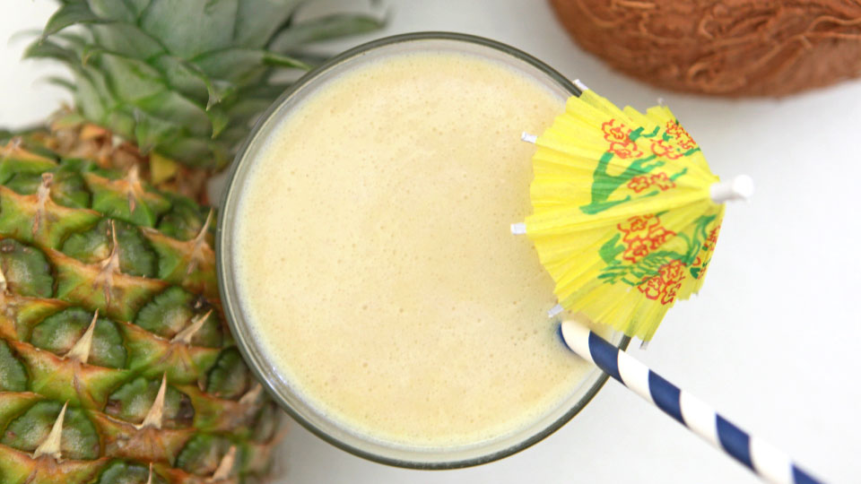 healthy pina colada shake to help you slim down for summer