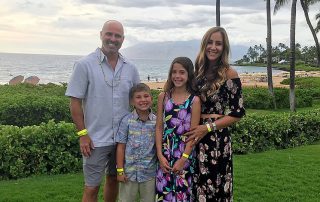 Sandra, Tod, and their two kids in Maui