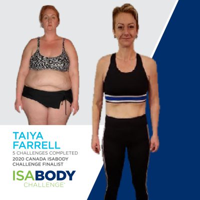 Taiya Farrell before and progress photo