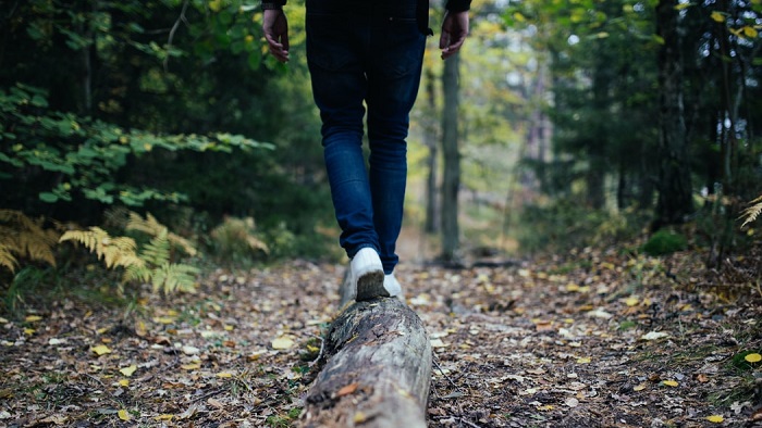 Person walking in nature