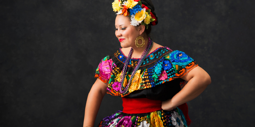hispanic woman in dress