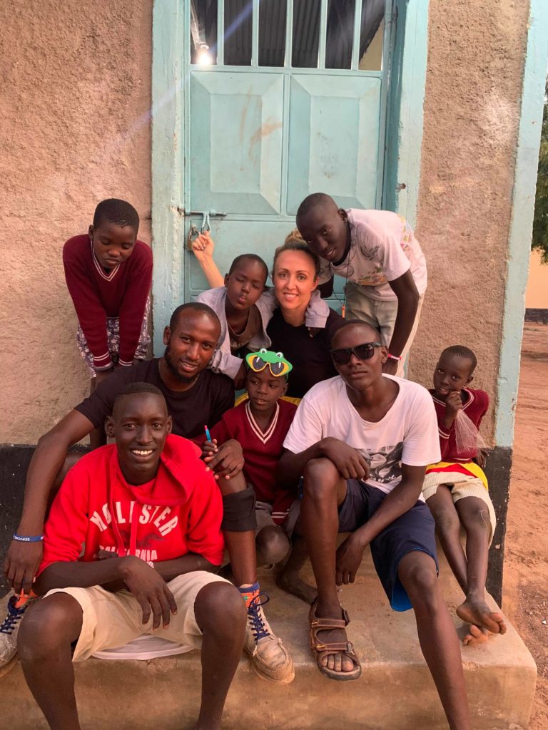 Rachel Pedretti in a group photo on a trip to Kenya